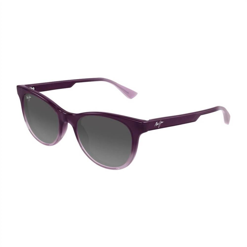 NEW MAUI JIM women's lonomea sunglasses in matte trans dark violet/ grey